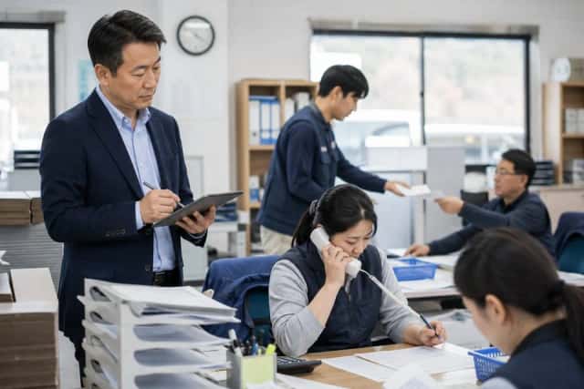 사무실을 돌며 실무자의 업무 흐름과 불편을 직접 살피는 FDE
