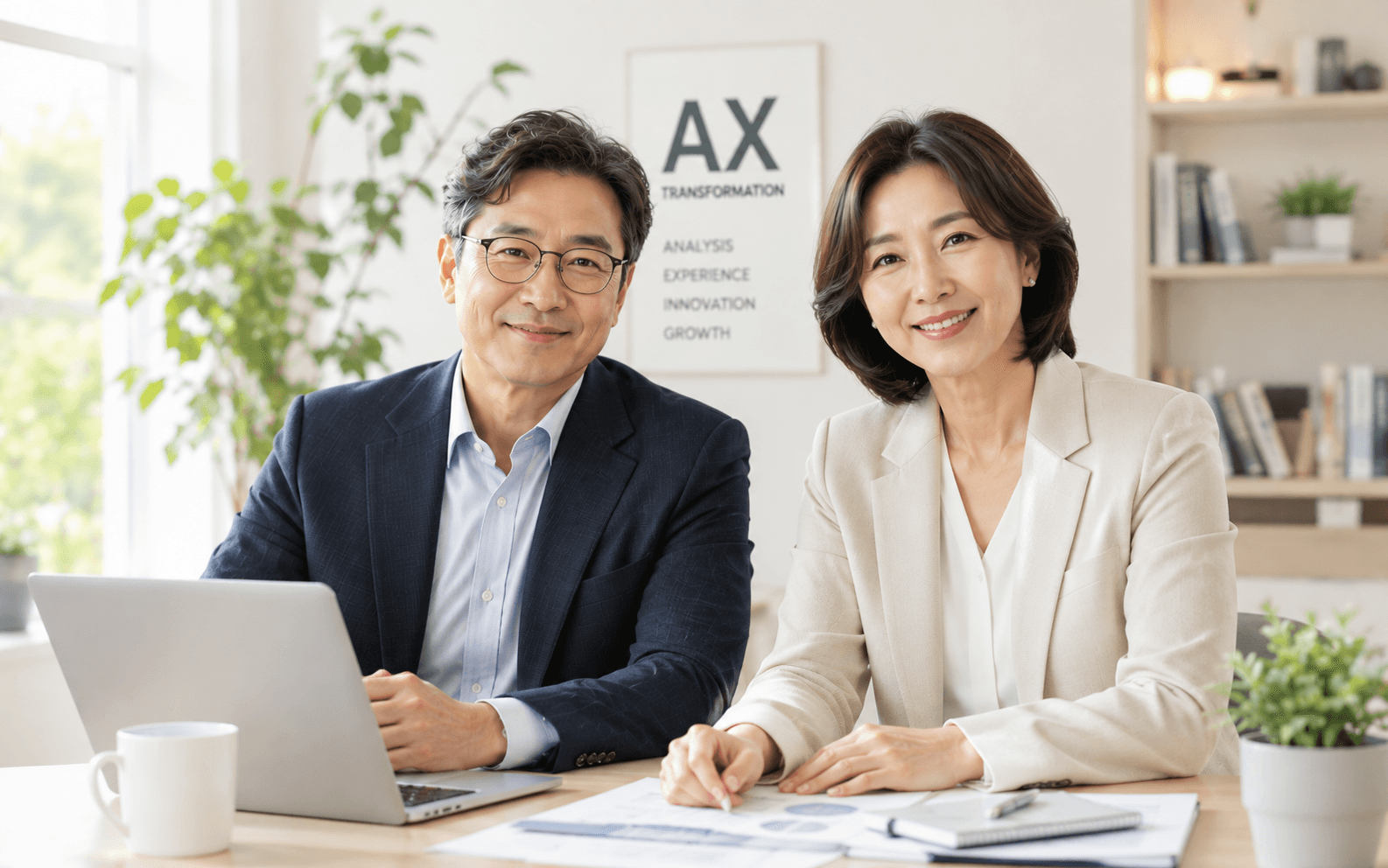 AX 프로가 함께 개발한 결과물을 검토하는 모습